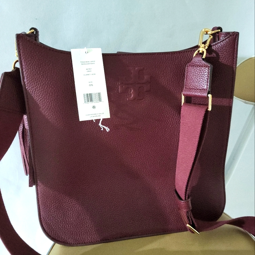Tory burch cross body burgundy